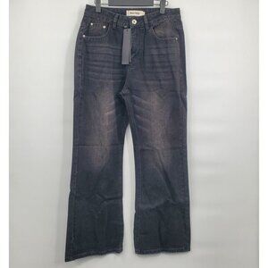 Real Takai Black Denim Straight Jean Pants Men Size Large NWT Faded Wash Baggy